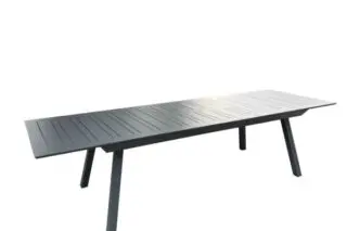 שולחן אלומיניום נפתח דגם בטיס 100x216/297 צבע לבן או אפור
