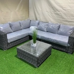 ⁦מערכת ישיבה פינתית ראטן סינטטי דגם קולורדו