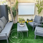 מערכת ישיבה אלומניום תלת מושבי דגם דניאלה אפור