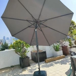 ⁦שמשיה רגל אמצע קוטר 3 מטר צבע בז'